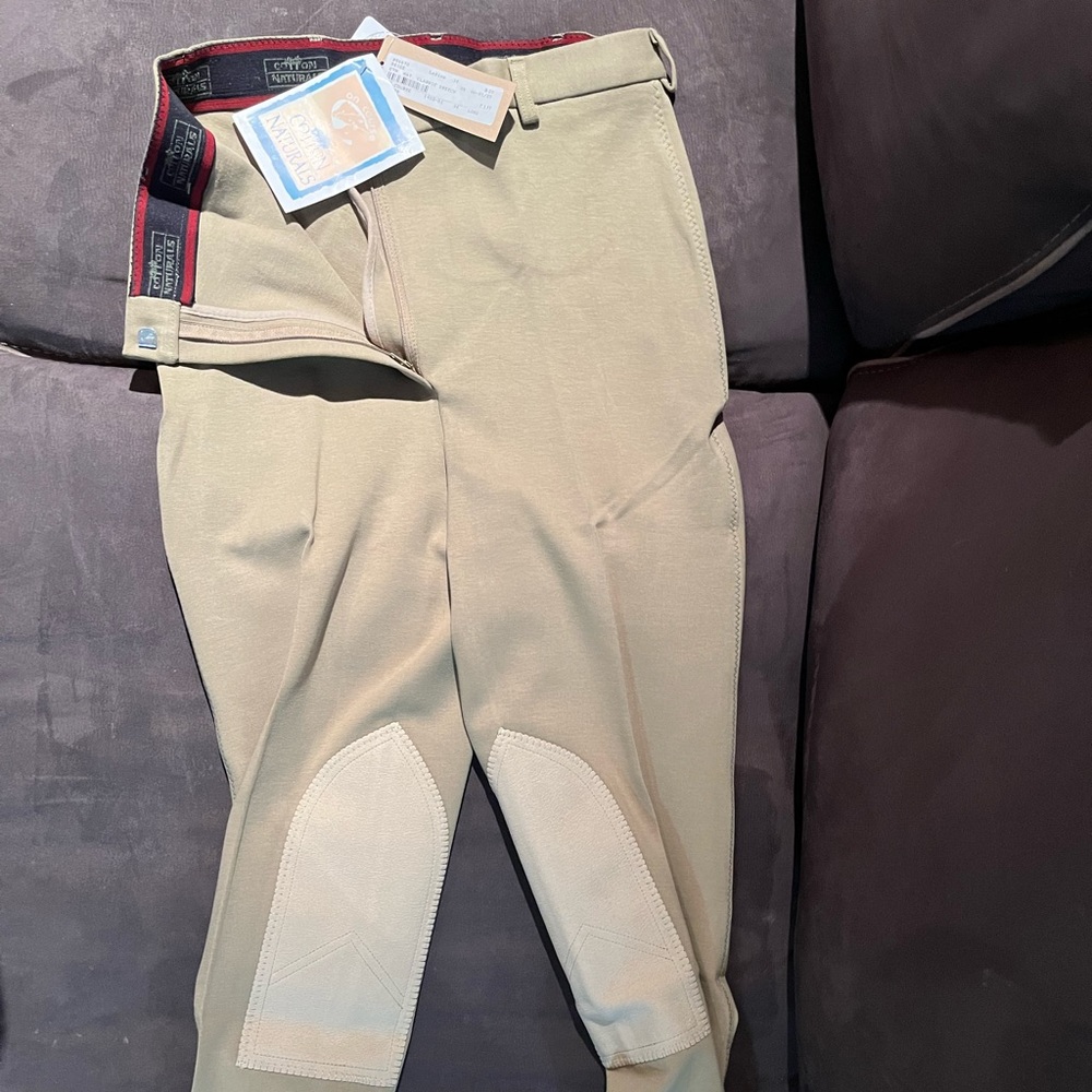 On Course womens equestrian knee patch breeches, 34L, NWT